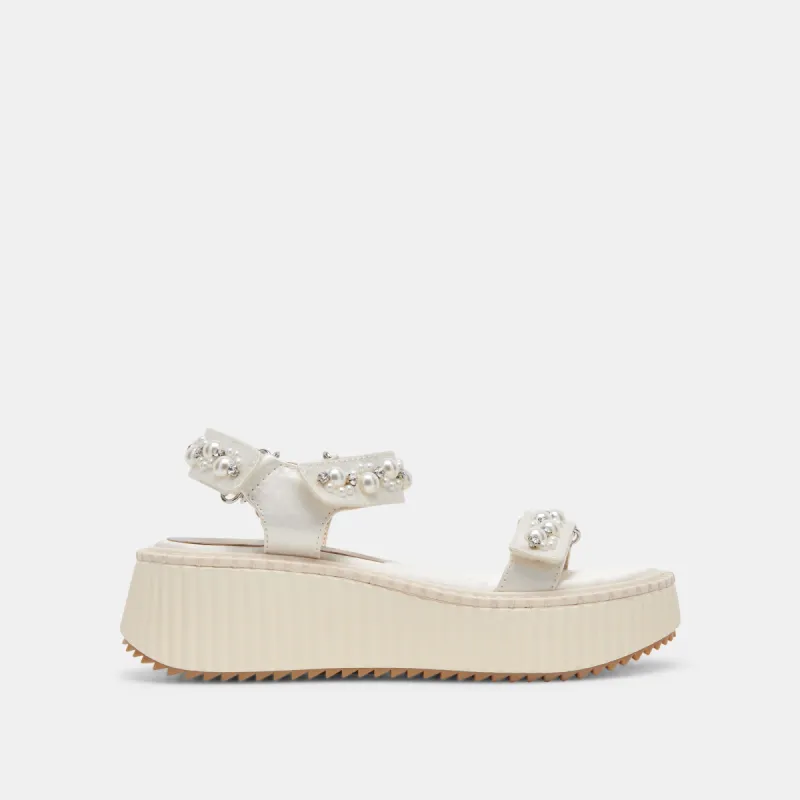 DEBRA PEARL SANDALS VANILLA PEARLS - re:vita sold by Dolce Vita