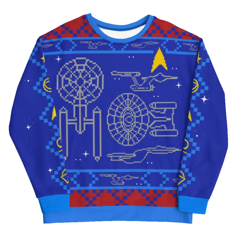 Star Trek Schemantics Holiday Unisex Crew Neck Sweatshirt sold by MTV