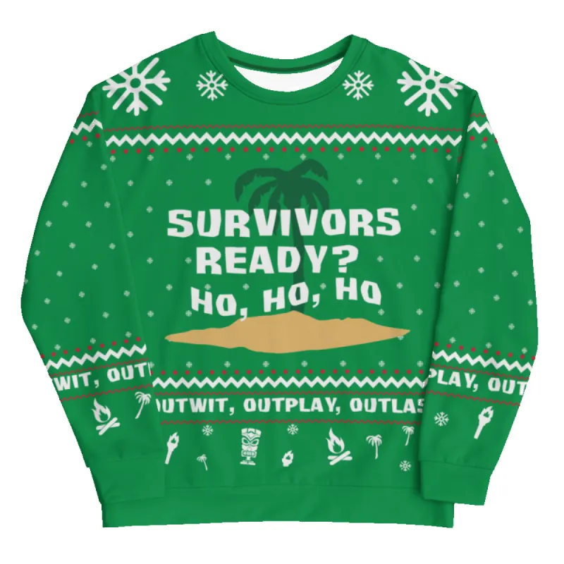 Survivor Survivors Ready Ho Ho Ho Unisex Crew Neck Sweatshirt sold by MTV
