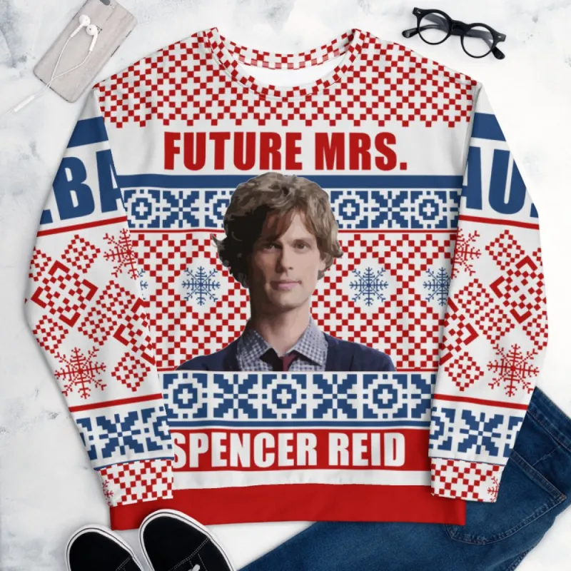 Criminal Minds Mrs. Spencer Reid Holiday Adult All-Over Print Sweatshirt sold by MTV
