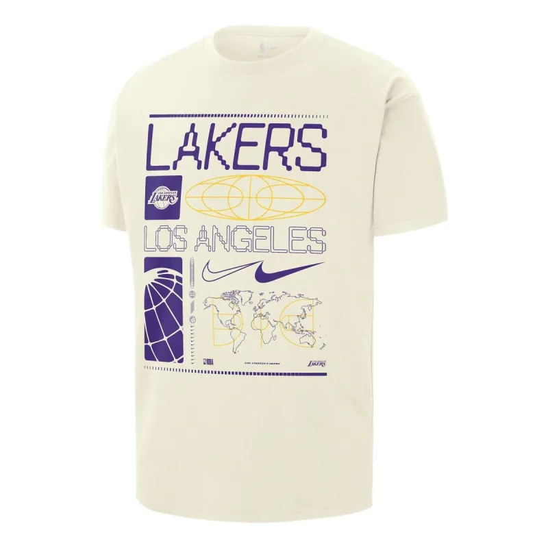 Nike NBA Max90 Los Angeles Lakers T-Shirt 'Sail' FQ6086-133 sold by KicksCrew