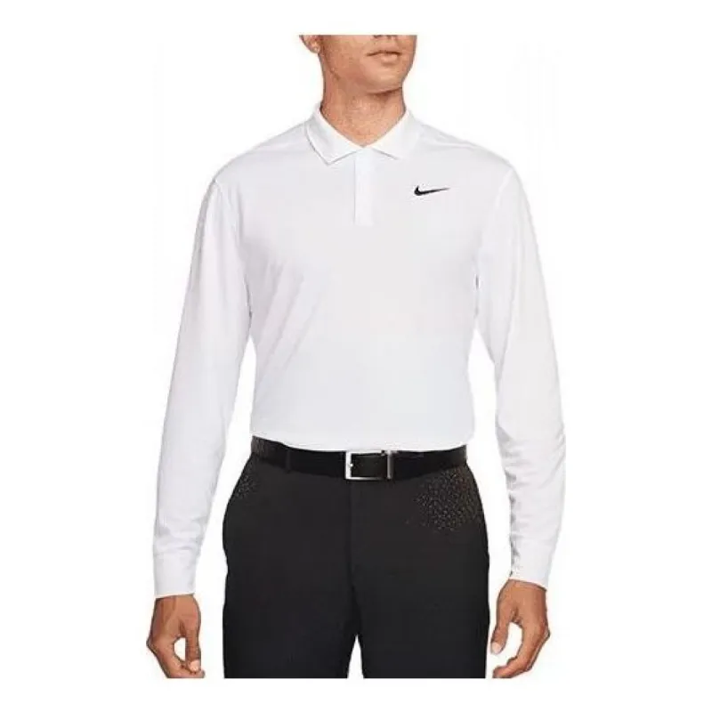 Nike Dri-FIT Victory Long-Sleeve Polo Shirt 'White' DN2344-100 sold by KicksCrew