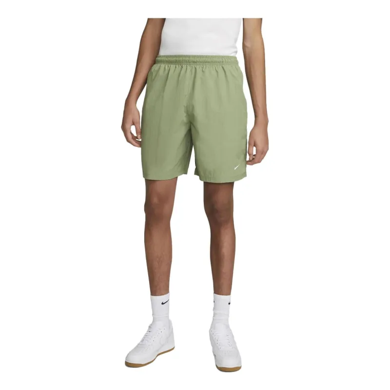 Nike Solo Swoosh Woven Shorts 'Oil Green White' DX0749-386 sold by KicksCrew