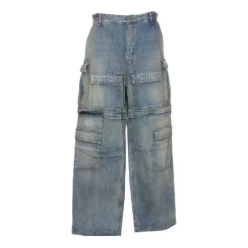 WMNS) Balenciaga 24SS Zipper Type 2Way Denim Cargo Pants