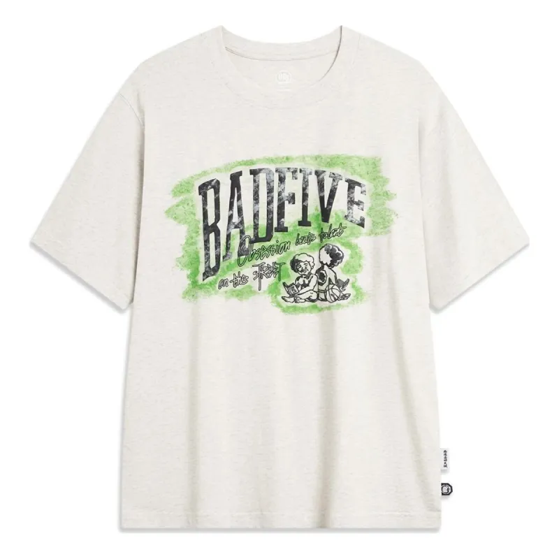 Li-Ning Hoops Cartoon Graphic T-shirt 'Beige' AHST519-2 sold by KicksCrew