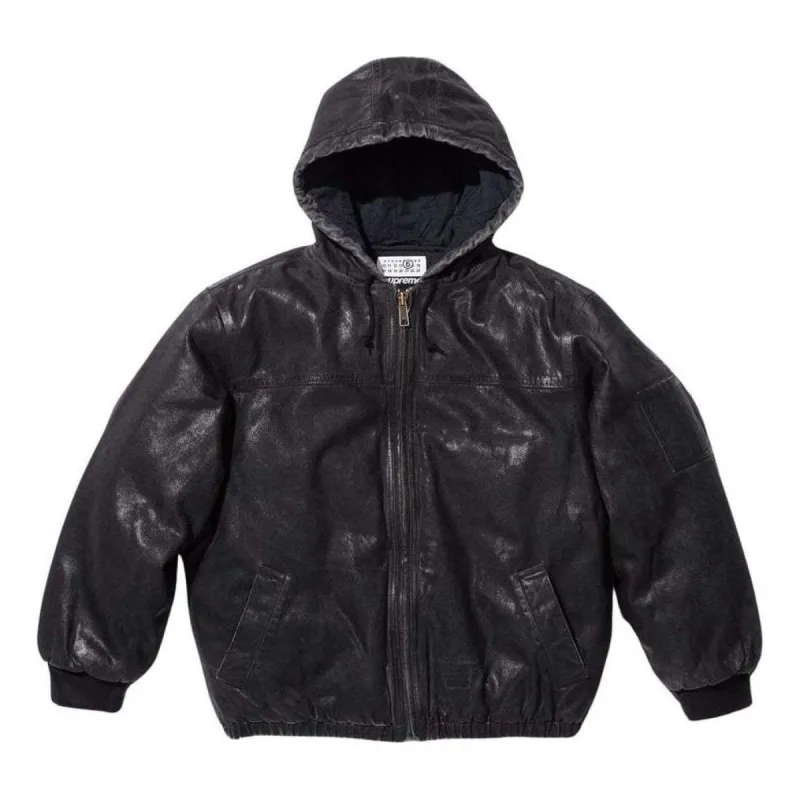 MM6 Maison Margiela ブラック クロップドパーカー2022SS SWEATSHIRT | MM6 Maison Margiela(エムエムシックス メゾン