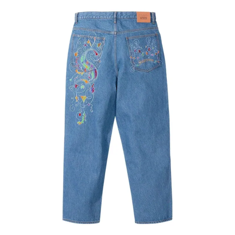 Supreme x COOGI SS23 Week11 Baggy Jean Pants 'Blue' SUP-SS23-206 sold by KicksCrew