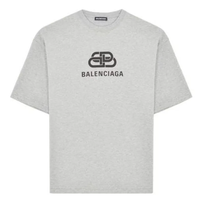 Balenciaga Interlocked BB Regular Fit T-shirt 'Grey' 578139TGV751300 sold by KicksCrew