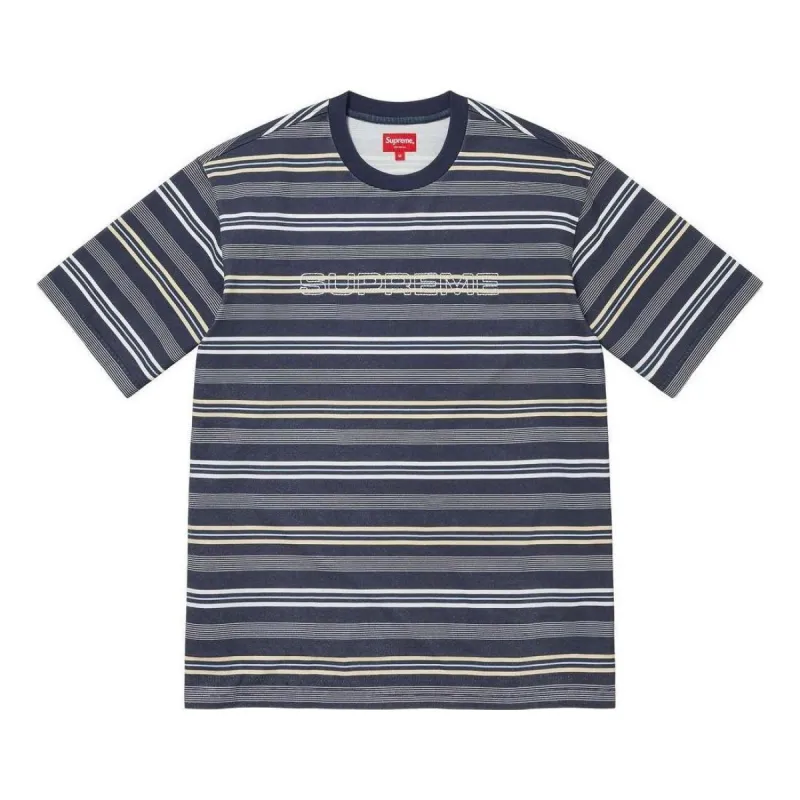 Supreme Dash Stripe S/S T-Shirt 'Black White' SUP-SS23-278 sold by KicksCrew