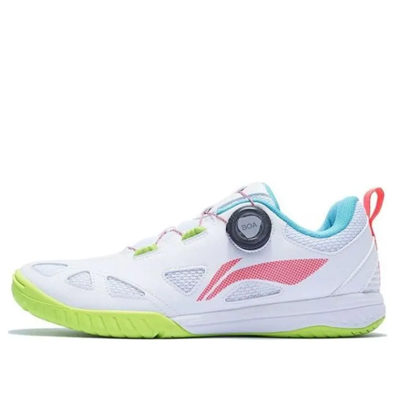 Li-Ning Mage Pro Table Tennis Shoes 'White Pink Green