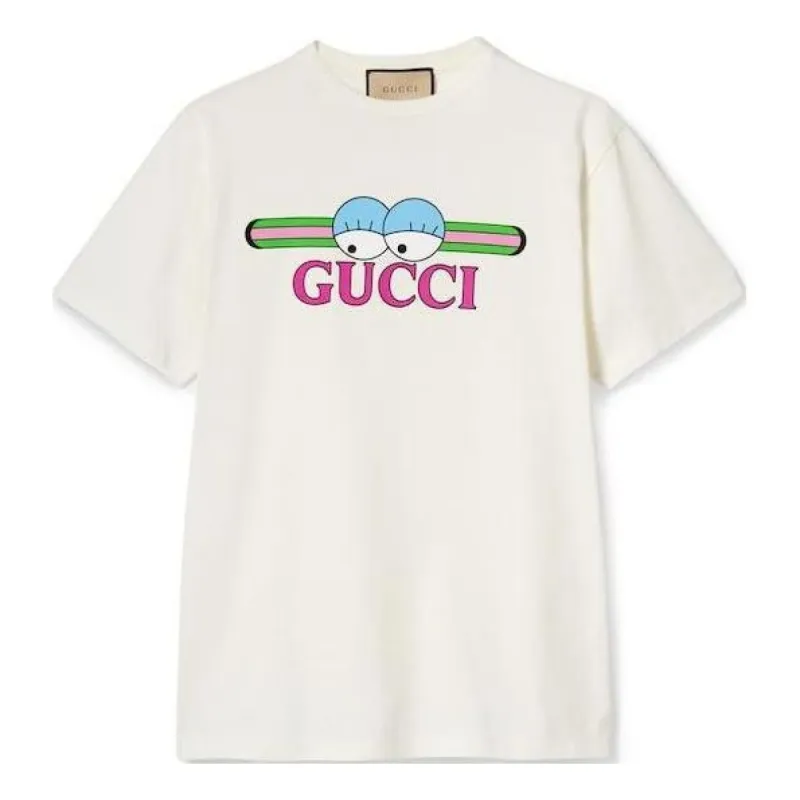 Gucci Cotton Jersey T-Shirt With Gucci Print 'Off White' 785345-XJGIM-9095 sold by KicksCrew