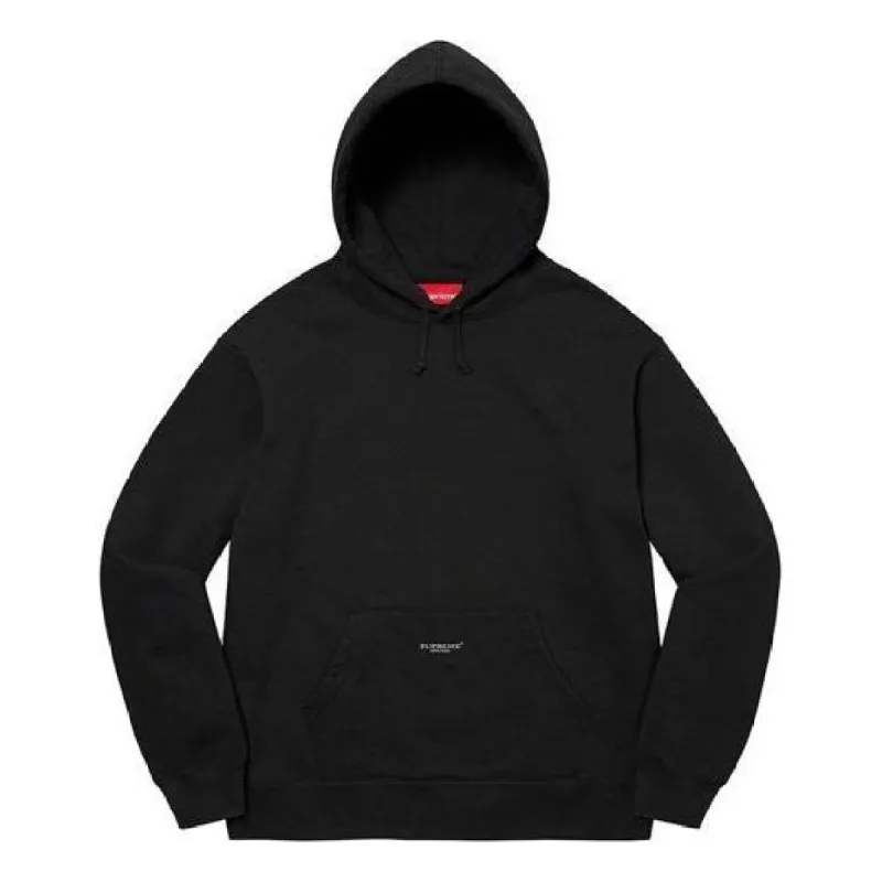 Supreme Micro Logo Hooded Sweatshirt 'Black' SUP-SS22-605 sold by KicksCrew