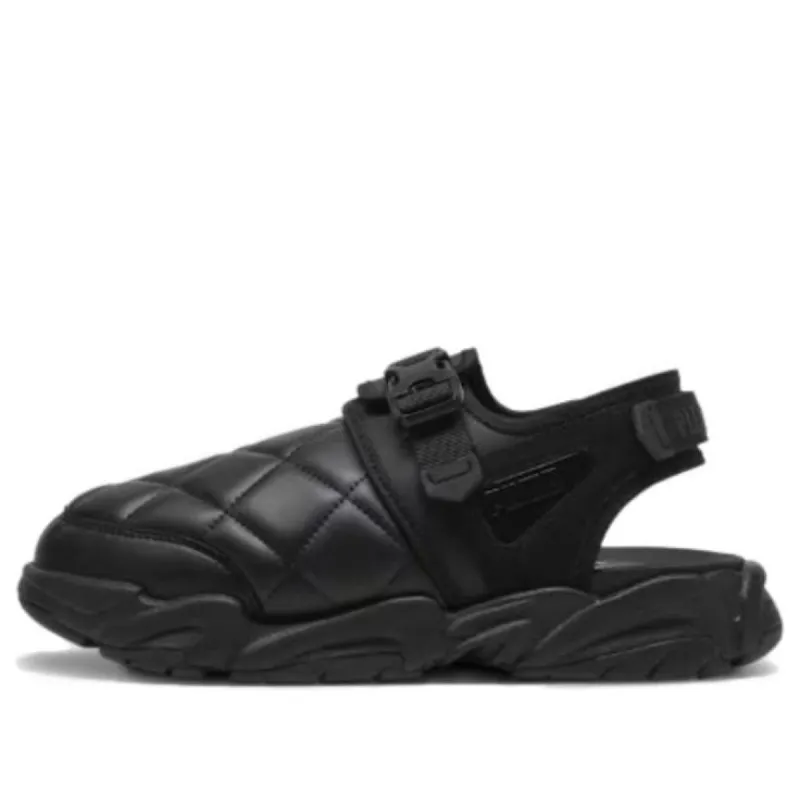 PUMA x PLEASURES TS-01 Quilt Sandals 'Black' 396202-01 sold by KicksCrew