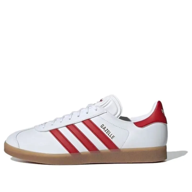 adidas Gazelle Leather 'White Red Gum' IH0377 sold by KicksCrew