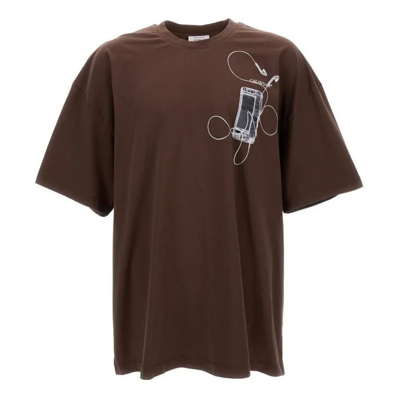 Off-White SCAN ARR OVER T-Shirt 'Brown' OMAA161S24JER0022806 sold by KicksCrew