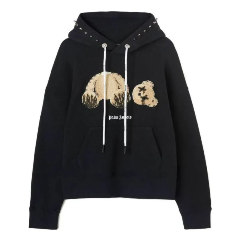 Palm Angels FW22 Punk Bear Hoodie 'Black Brown' PMBB058F22FLE0021060 sold by KicksCrew