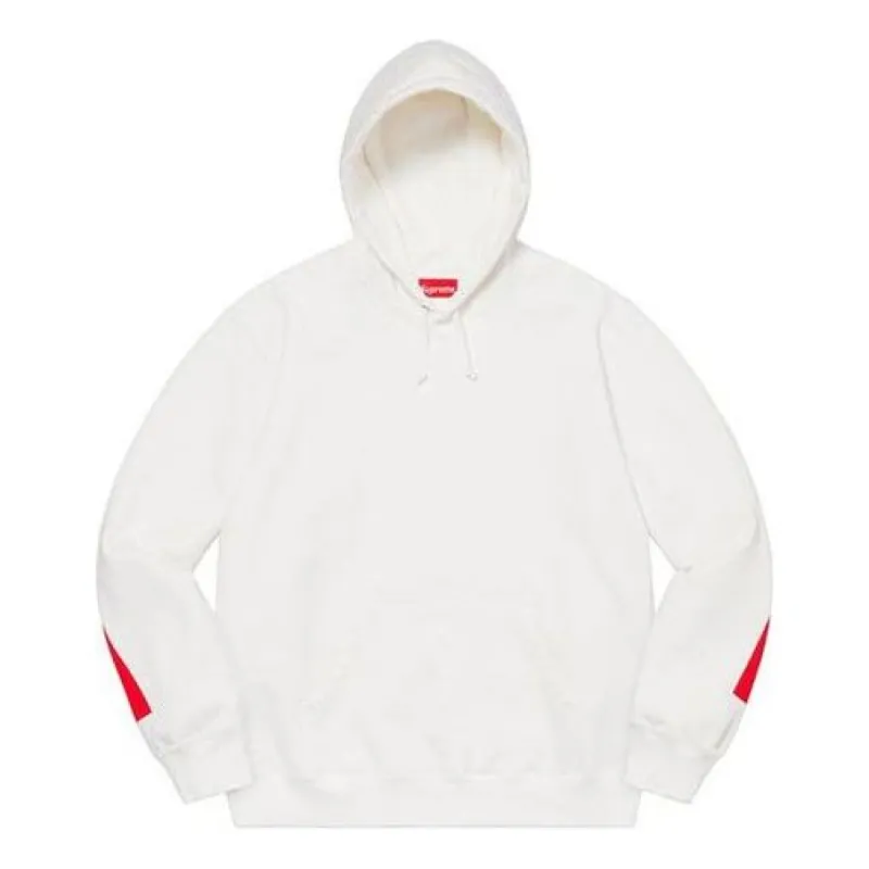 Supreme Big Logo Hooded Sweatshirt 'White Red' SUP-SS21-501 sold by KicksCrew