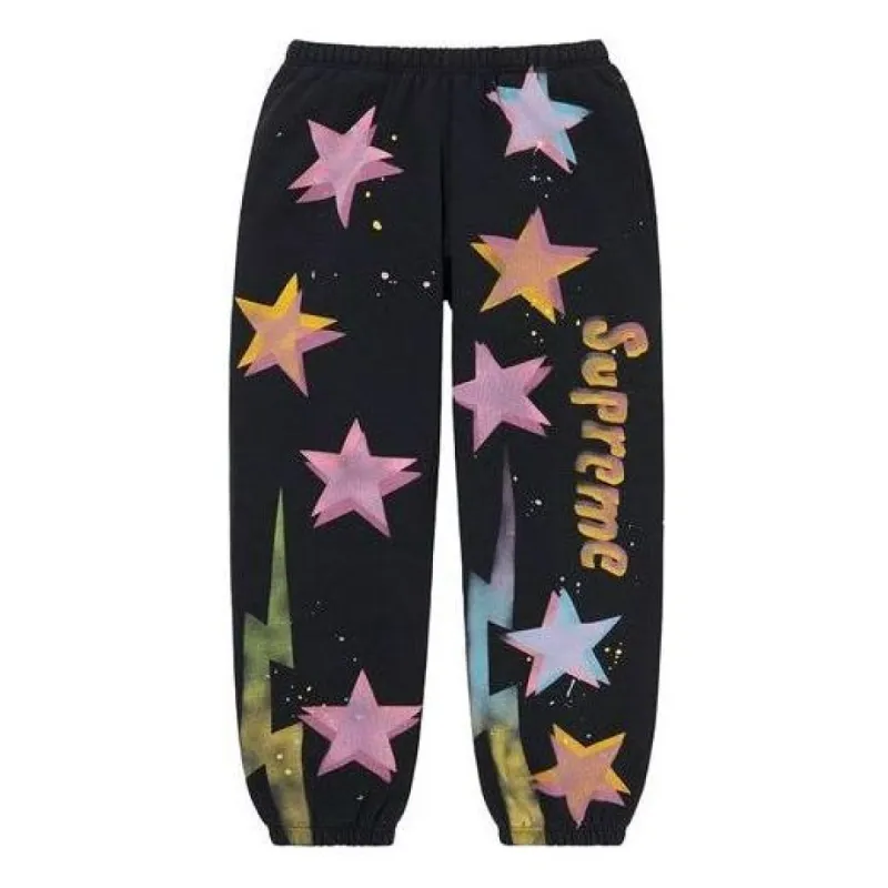 Supreme Gonz Stars Sweatpants 'Black Yellow Pink' SUP-SS21-454 sold by KicksCrew