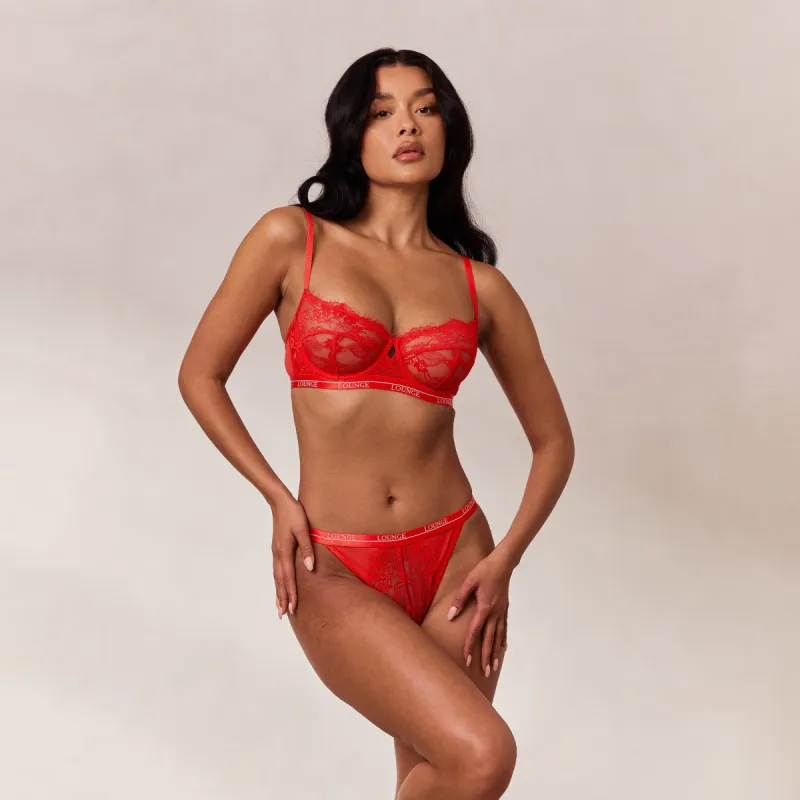 Entice Balcony Bra - Red sold by Lounge Underwear