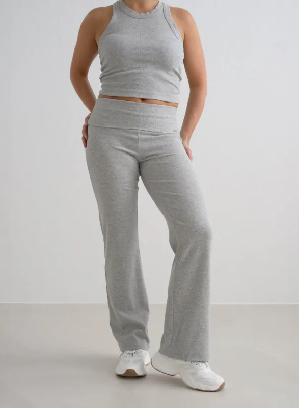 Grey Melange Ease Ribbed Petite Pants sold by Aimn