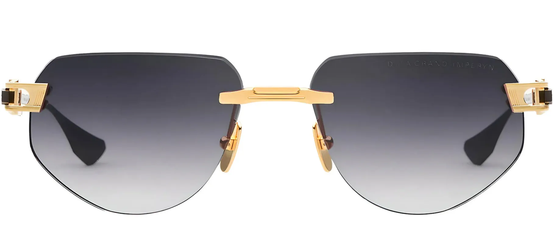 Dita DT DTS164 A-01 Rimless Metal Gold Sunglasses with Grey Gradient Lens sold by Gaffos