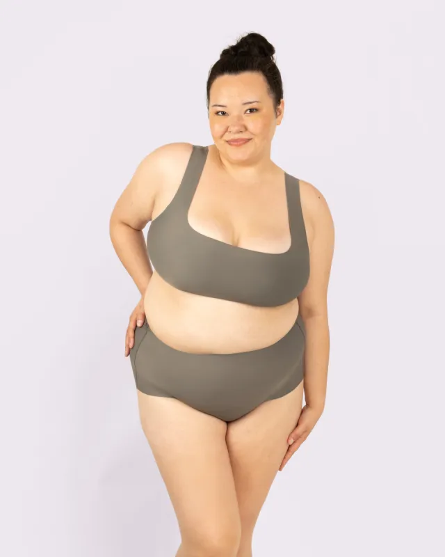 Support Lift Scoop Bralette | Seamless Universal (Smokescreen) sold by Parade
