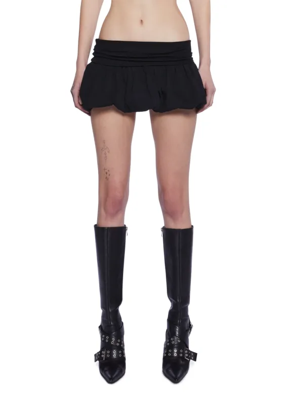 Lila Mini Bubble Skirt - Black sold by Dolls Kill