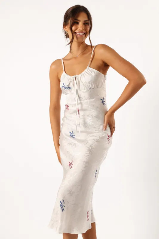 Rosa Midi Dress - White sold by Petal & Pup