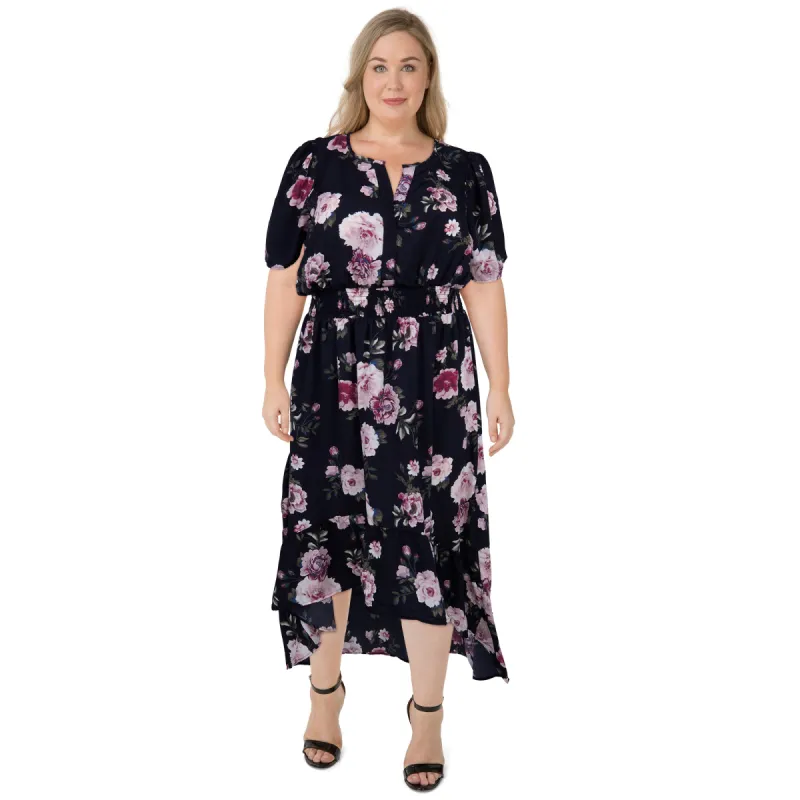 lily morgan Women's Plus Exotic High Low Dress sold by Giant Tiger