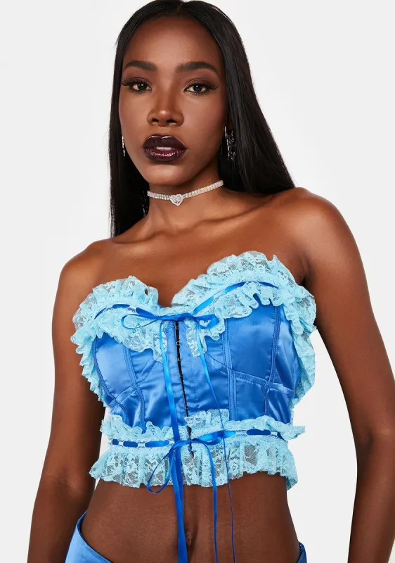 Got Chemistry Satin Crop Top sold by Dolls Kill