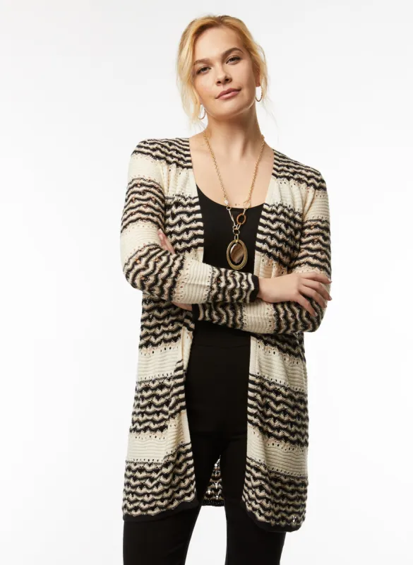 Stripe Print Cardigan sold by Laura