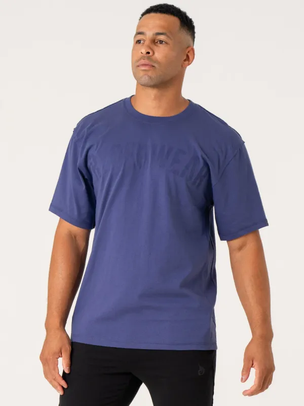 Force Oversized T-Shirt - Indigo sold by Ryderwear