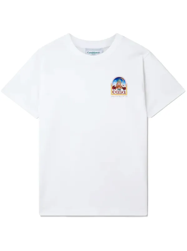 CASABLANCA VUE DE L'ARCHE T-SHIRT WHITE sold by Klay UK