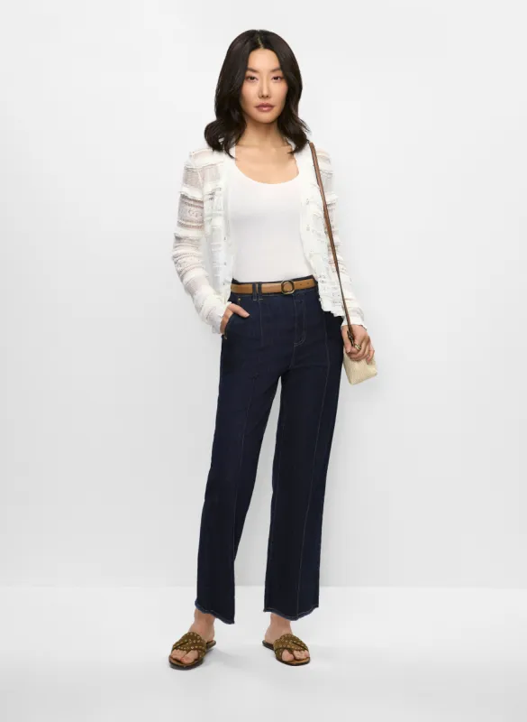 Ruffle Cardigan & Flare Leg Jeans sold by Melanie Lyne