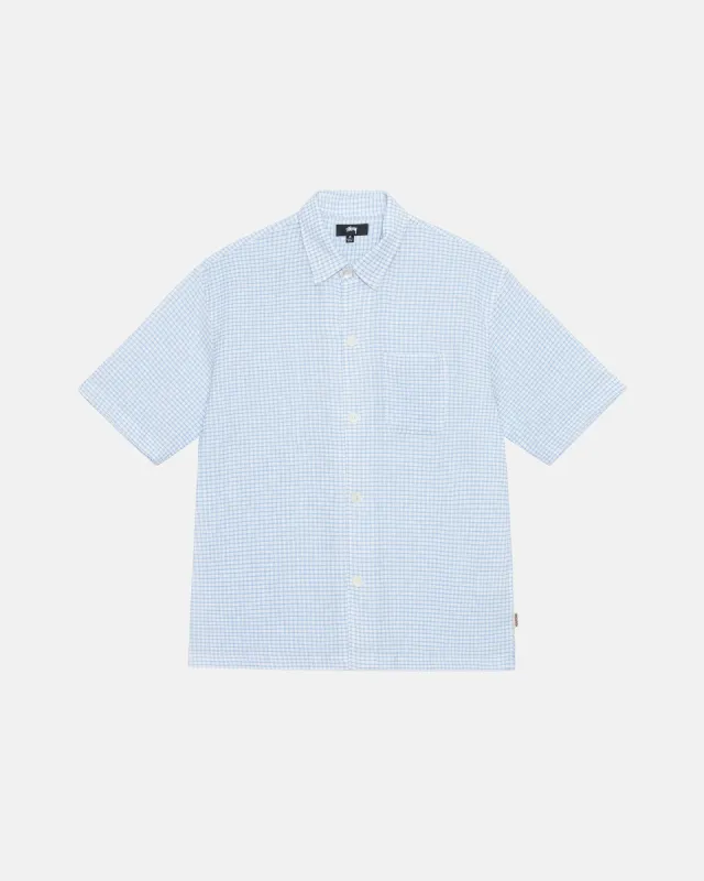 BOXY FLAT HEM SHIRT CRINKLED sold by Stussy