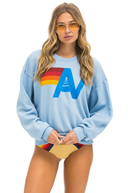 LOGO RELAXED CREW SWEATSHIRT - ICE sold by Aviator Nation