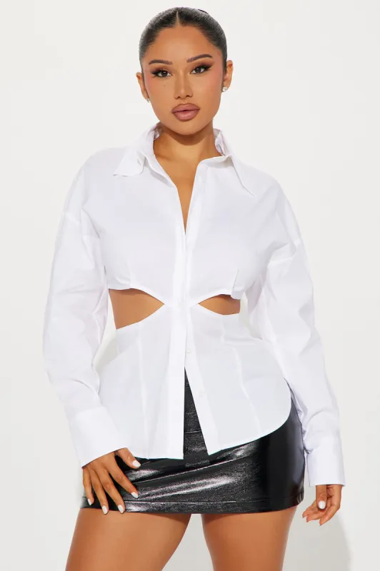 Waisting My Time Shirt - White sold by Fashion Nova