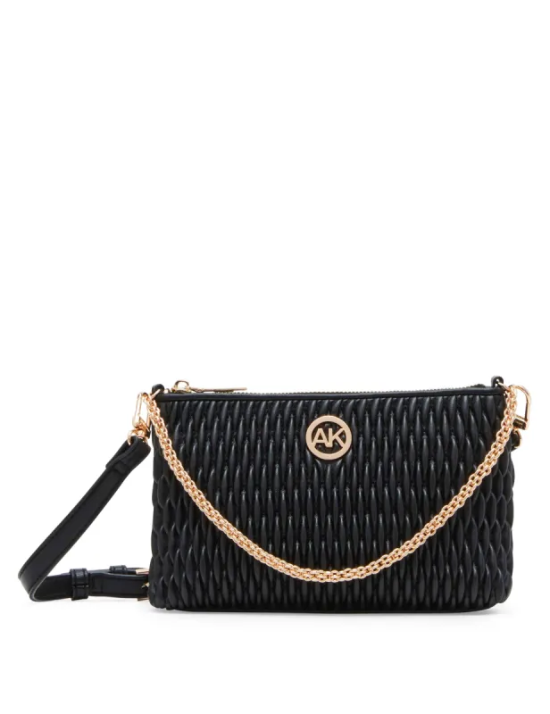 Ruched Crossbody With Chain Swag sold by Anne Klein