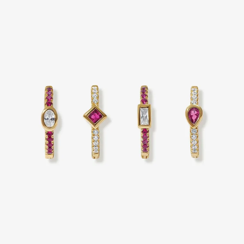 Karon ruby earring set sold by Adornmonde