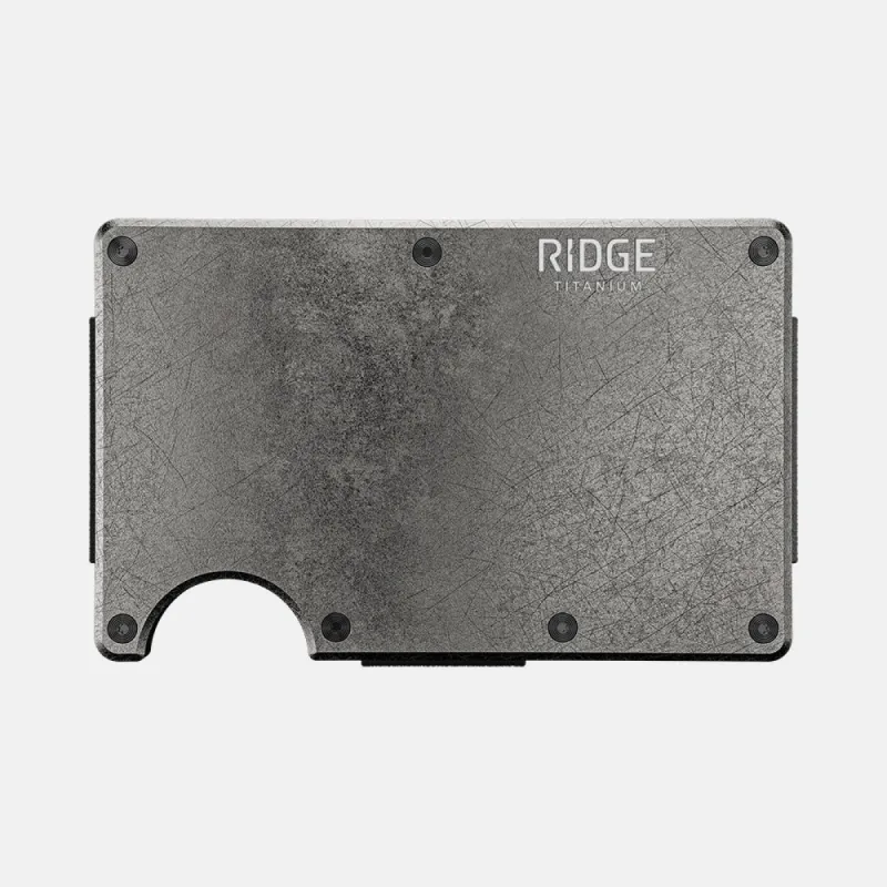 Ridge Wallet - Stonewashed Titanium sold by The Ridge