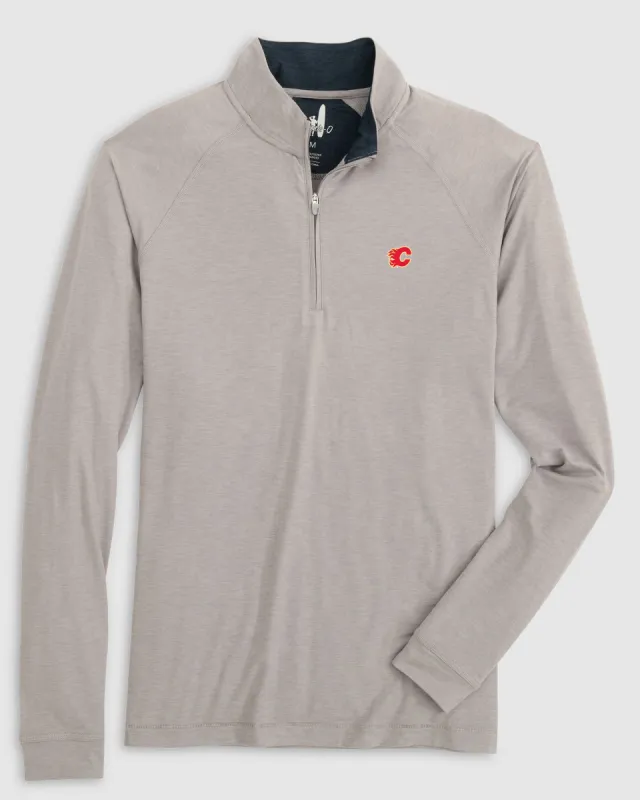 Calgary Flames Freeborne Performance 1/4 Zip sold by Johnnie-O