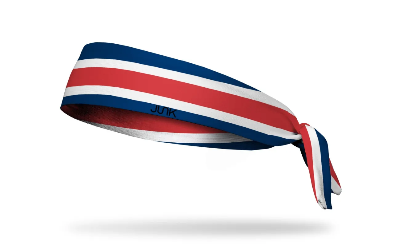 Costa Rica Flag Flex Tie Headband sold by JUNK Brands