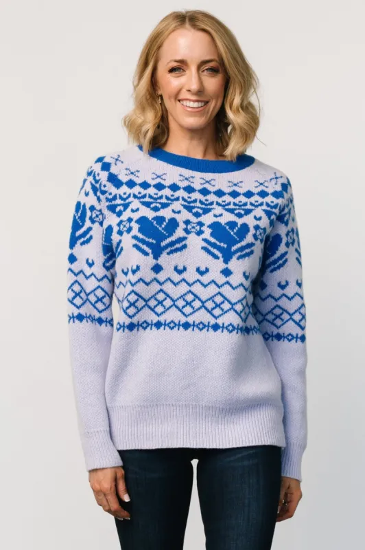 Lucerne Sweater | Blue Multi sold by Baltic Born
