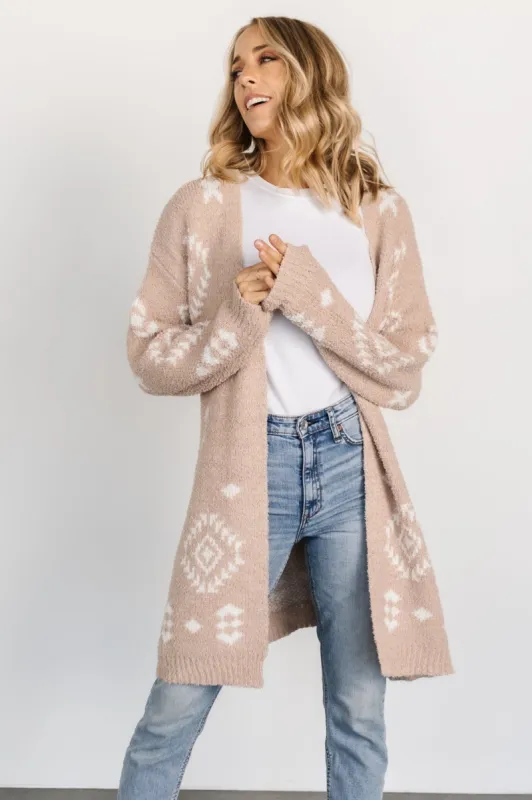 Missoula Oversized Cardigan | Sand + Off White sold by Baltic Born