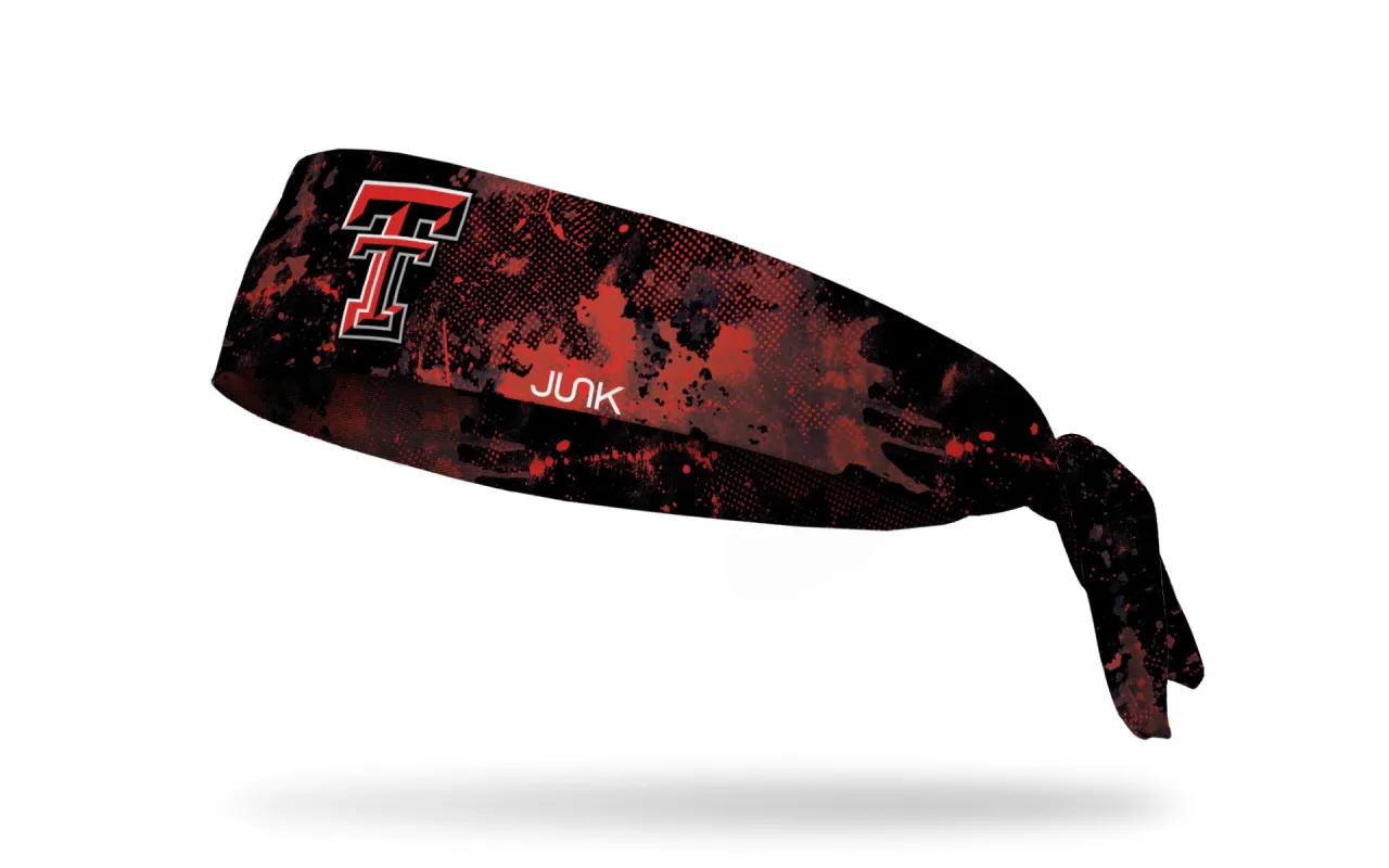 Texas Tech University: Grunge Black Flex Tie Headband sold by JUNK Brands