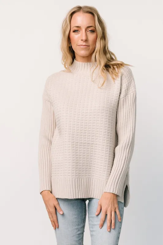 Arlington Oversized Sweater | Oatmeal sold by Baltic Born