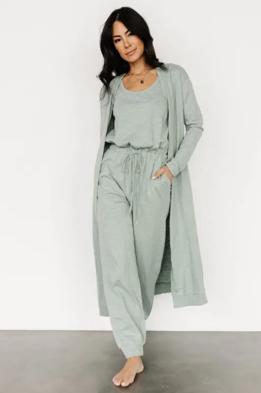 Janae Jumpsuit + Cardigan Set | Sage sold by Baltic Born