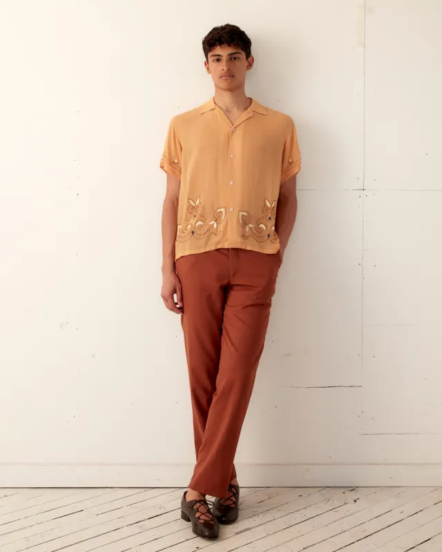 Beaded Cantaloupe Short Sleeve Shirt sold by BODE