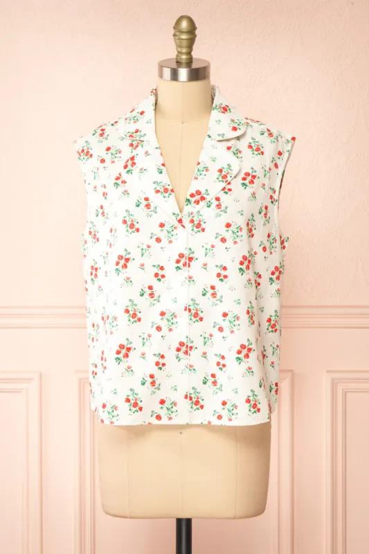 Nettie | Floral Sleeveless Blouse sold by Boutique 1861