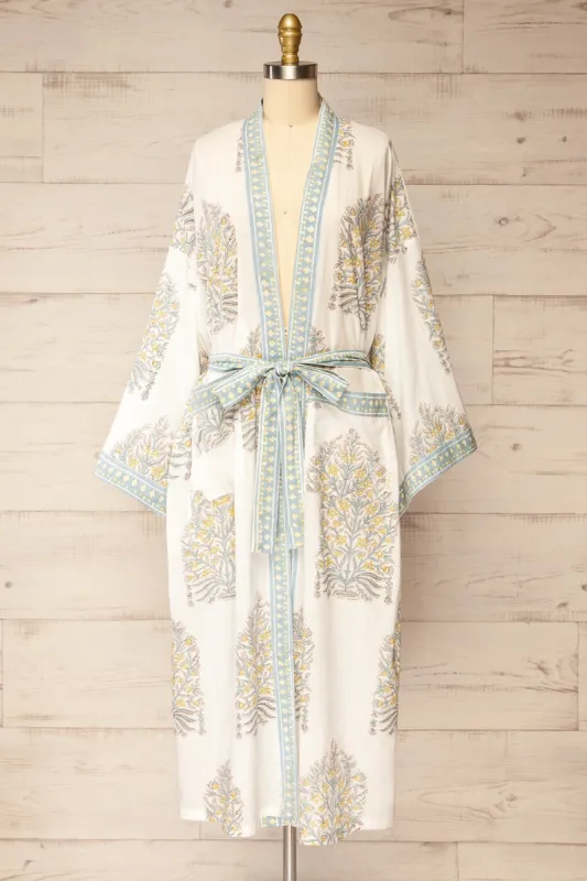 Cambria | Watercolour Floral Kimono Robe sold by Boutique 1861
